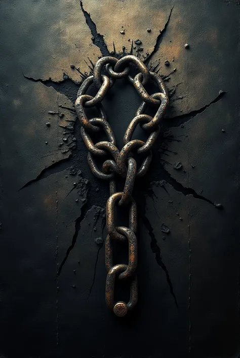 *details*

1. him:  Fight for Freedom and Resistance
2 . Style: punk/Heavy Metal
3.  Main Images : Broken Chains
4 . atmosphere: dark,  wrinkled
5 .  Album Name : "Breaking The Chains"
6.  No person or human figure
7 . Cores: therefore, gray, red (Optional...