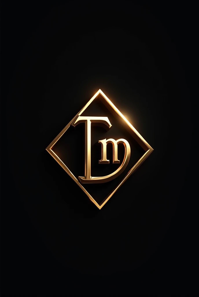  has a sophisticated metallic gold-and-black logo with the letters T,D,M inside a diamond 
