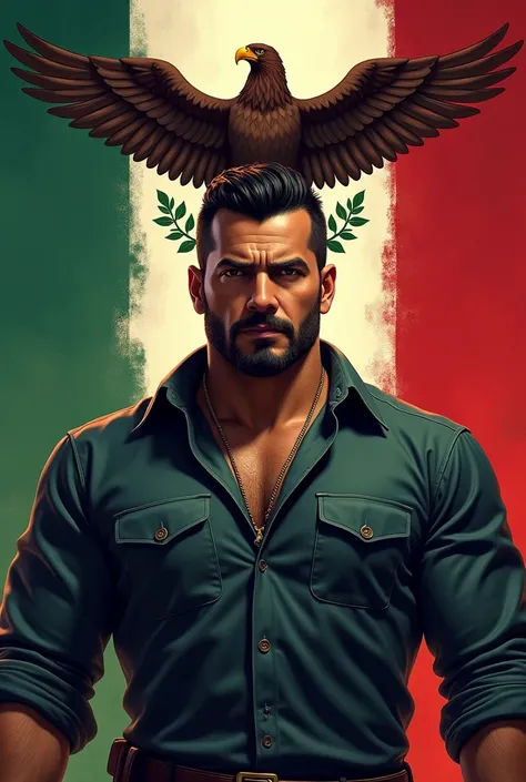 Pacho from Team Mafia to say  , Mexican flag with an eagle in the air