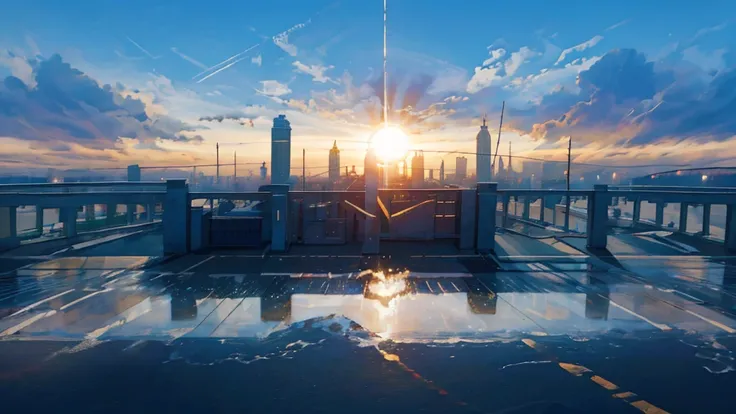 masterpiece, 8khighres, first-person perspective, atmospheric perspective, lens flare, A first-person perspective of falling from a rooftop, the view of an upside-down cityscape as if in free fall, with blurred streaks of light from buildings and cars, the...