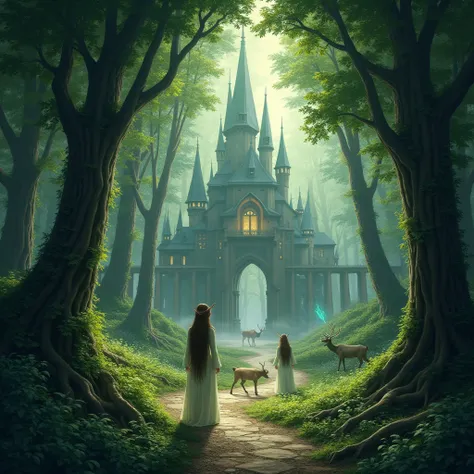 an elven kingdom located in a dense forest and full of mystery