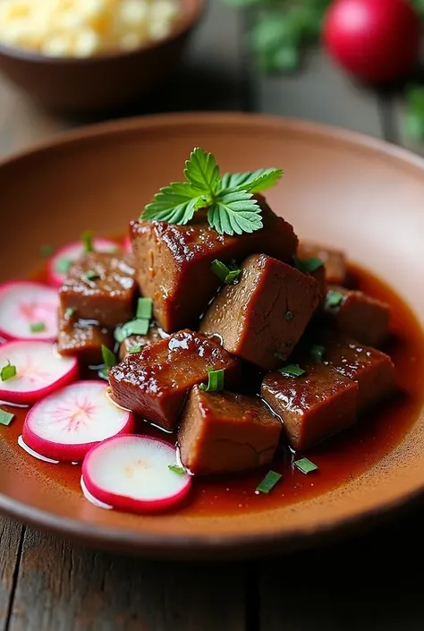 Braised beef brisket with radish