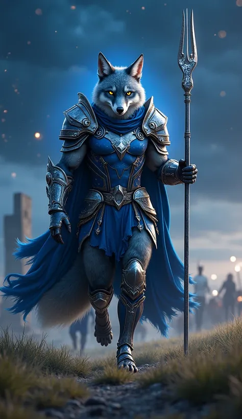 Ultra realistic, hyper-detailed image of a fox fused with a human, full-body anthropomorphized figure exuding an air of cunning and power. The character has a monstrously athletic and vascularized physique, with finely detailed fur that transitions between...