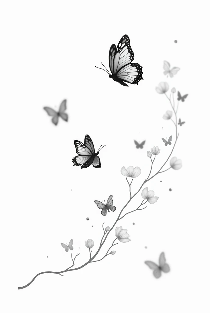 Assemble a phrase and image in black and white with butterflies to give to a gift for a baby on the way who is going to be called Sofi