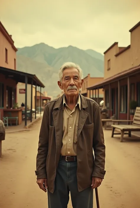  Old family photo old man at the time Golden Street in Nevada 