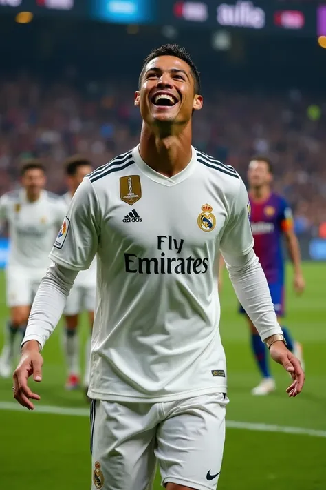 Cristiano ronaldo laughing messi Barcelona loss against Cristiano ronaldo real madrid