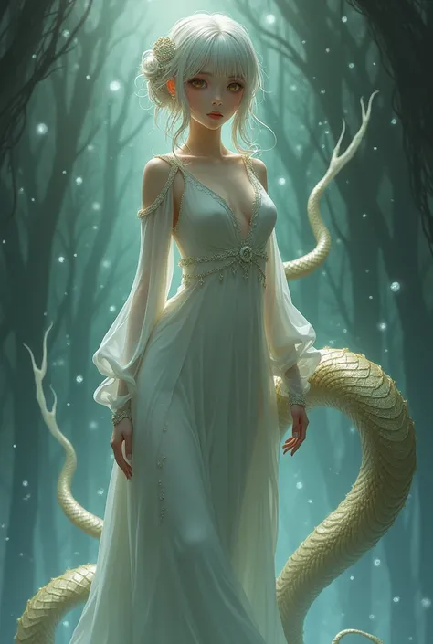 Anime woman with a snake tail