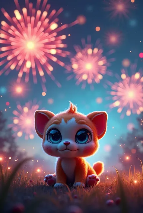 Toy between fireworks