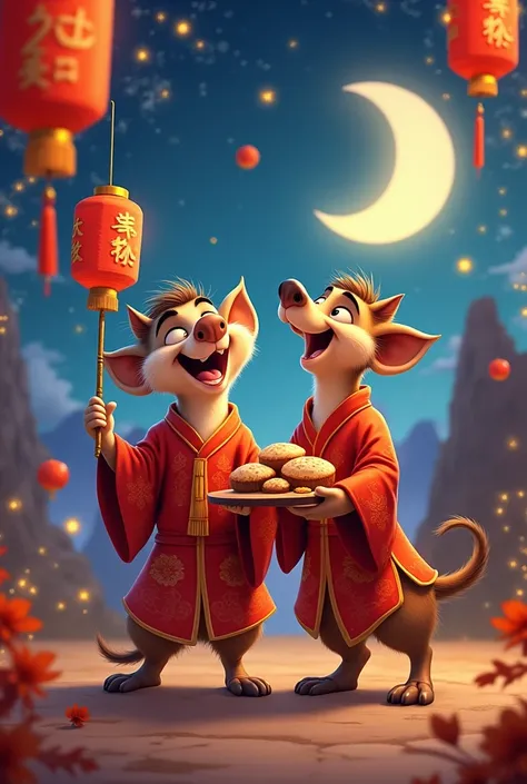 Timon and lion king characters luner new year 