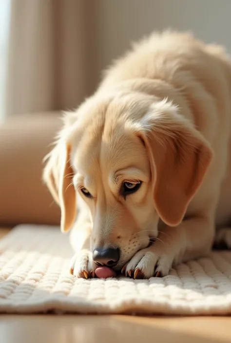 calming dog licking mat with dog