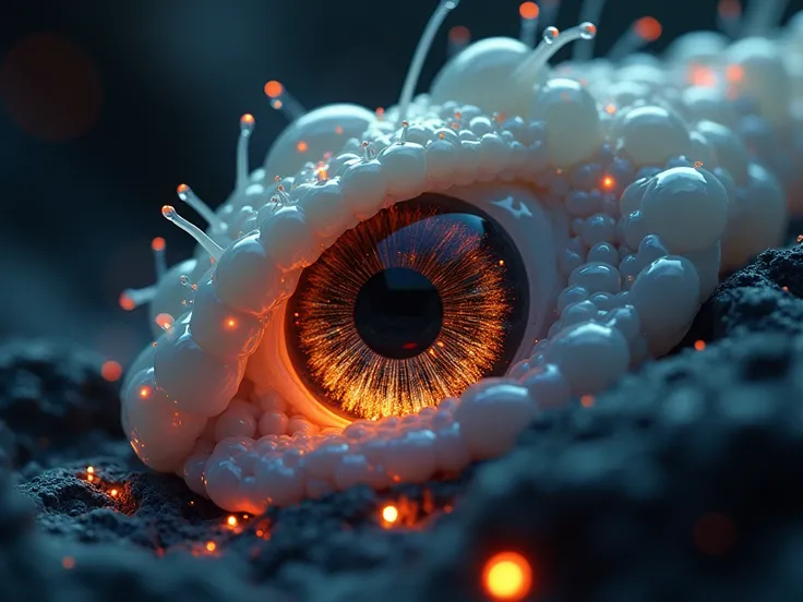 35mm ,  white cropped top ,  beautiful  earth filled with water and lava,  perfect eyes ,  clear focus , 8K HD, crazy details,  intricate , Caenorhabditis elegans, atmospheric 4k hyper-detail , cinematic sensibility,  clear focus , masterpiece, color, сюр ...