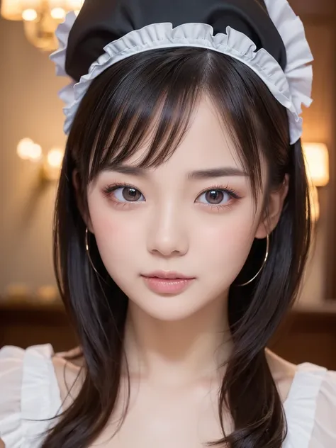 (sexy maid costume:1.5),( embarrassed face, sexual climax, orgasm face, ecstasy,細身の体, highest resolution, best quality,masterpiece,4K,8k,16k,Correct human body, detailed eyes on board, detailed face , very beautiful face , very cute face , pretty girl:1.75...