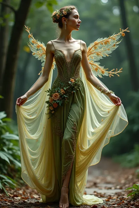 Design a forest nymph ballet costume