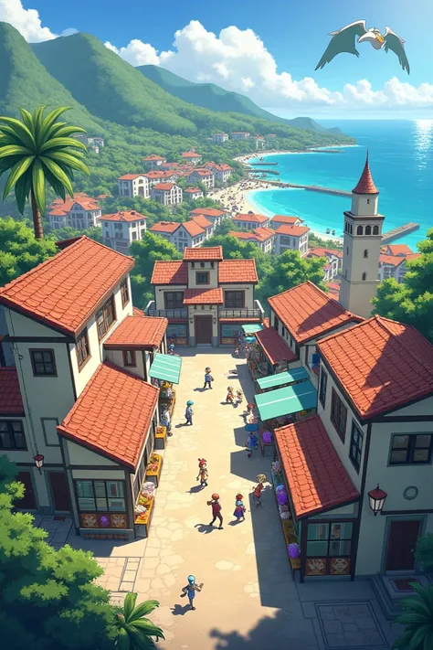 Reimagine Cahiz town from Pokémon Scarlet