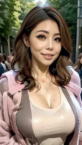 Layered 々  Hairstyle , ( blonde alone、Pink inside),  Forest Scenery , My purple eyes light up,   Masterpiece ,   best quality,(Realistic: 1.4),  super high resolution, Unity 8K, ( Beautiful and Lovely Eyes:1.6),Symmetric,   high resolution faces ,   perfec...