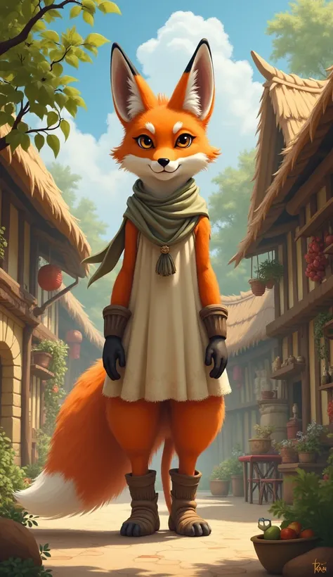 ### **Character Description for Raka (Large-Sized Fox)**  

- **Name:** Raka  
- **Species:** Large Fox  
- **Appearance:** Raka is a tall, majestic fox with bright orange fur, a white-tipped bushy tail, and expressive amber eyes. She is nearly the size of...