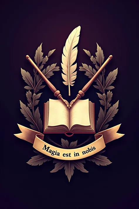  Coat of arms of the Ochus Pocus Academy and School of Magic :
 The coat of arms of the Ochus Pocus Academy and School of Magic features a dark purple background with an open book in the center,  representing knowledge and wisdom . Above the book,  there i...