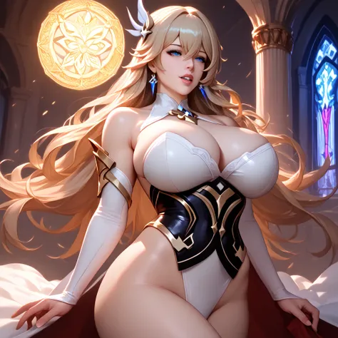 Fu Hua (Valkyrie Accipiter), big breasts, detailed beautiful women, highly detailed, hyper-realistic, 4k, 8k, extremely detailed, masterpiece, ultra-detailed, photorealistic, vivid colors, cinematic lighting, dramatic lighting, fantasy, anime, hentai, fema...