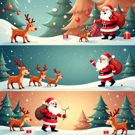 คุณภาพที่ดีที่สุด, Set of editable Christmas banner templates with festive designs for web and social media