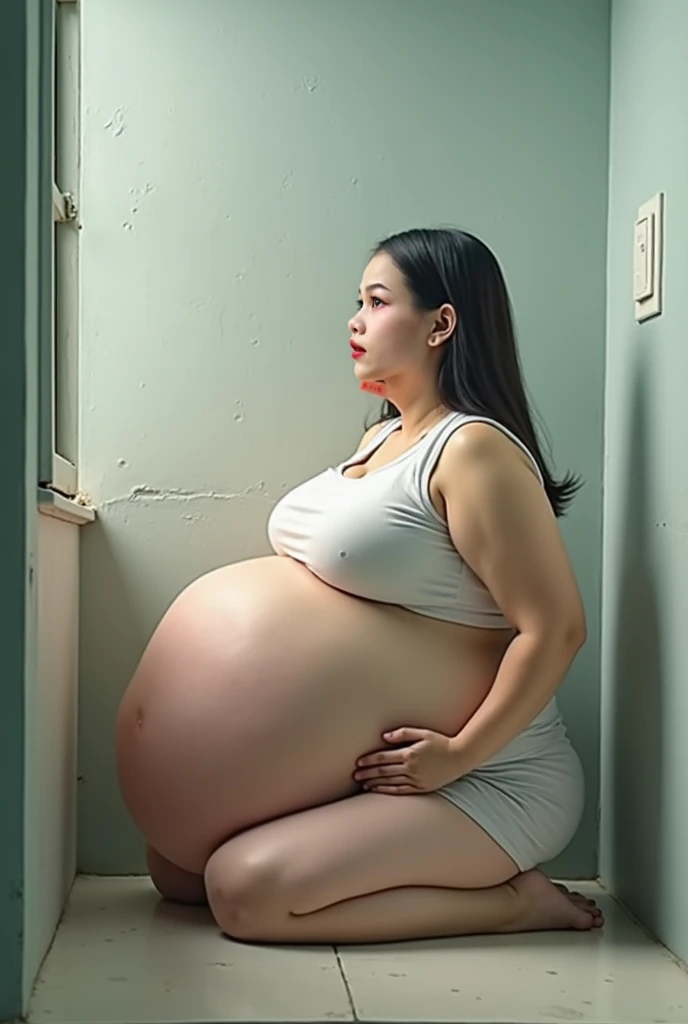 Her belly expanded , severe abdominal swelling,,Drink 90,000 litersของน้ำดื่มน้ำจากท่อ90,000 liters,Korean girl,squat, Huge Big Swollen Stomach Infinite,, very big that swells up ,The belly is bigger than ,, very large swollen belly is the largest,The bell...