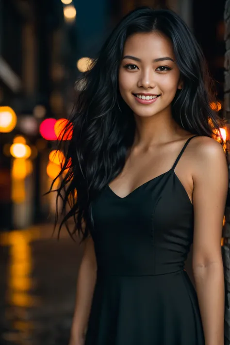 nsfw, arafed woman with long black hair standing on the far ground flowing black hair, with black hair, photo of a beautiful woman, long flowing black hair, pink golden hour, curly black hair, beautiful young asian woman, beautiful asian woman, wild ginger...