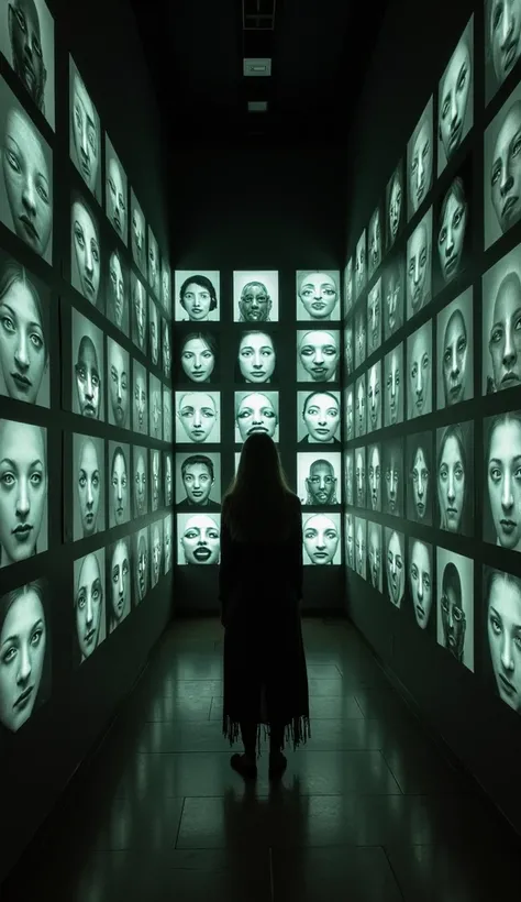 4. **"Rows of photographs pinned to the walls of the secret room, showing ren whose eyes blink and mouths form silent, broken words as if alive within the images."**