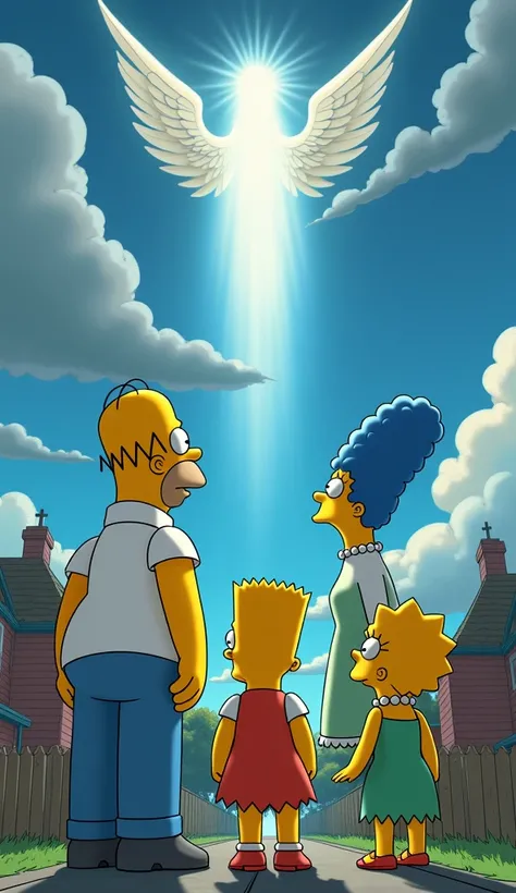  THE SIMPSONS ARE SCARED, AND ANGELS APPEAR IN THE SKY 