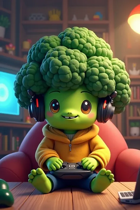 A.Broccoli who plays video games.