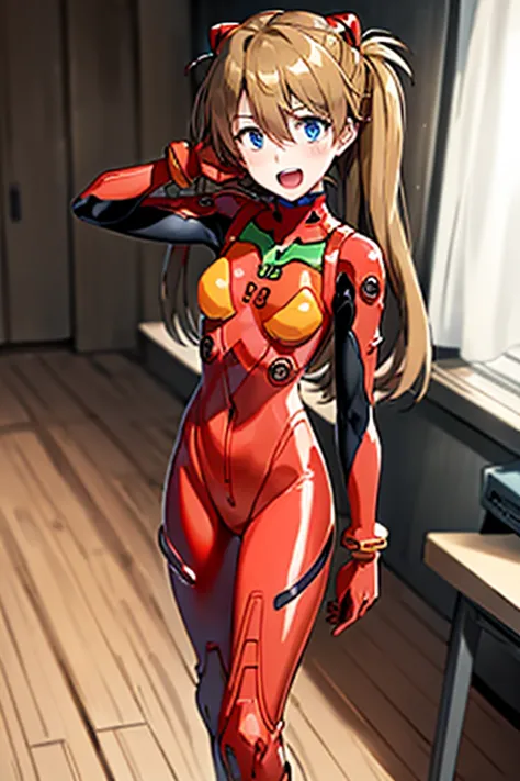 (( best quality)), ((masterpiece)), (be familiar with),  perfect face, indoor, bedroom,  viewer,
one woman,  soryu asuka langley...