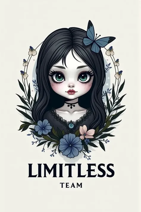 Make the Limitless team logo  ,  with the word Limitless written on it and a doll