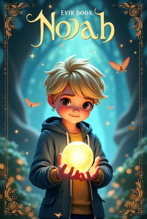 I illustrated it in animated form on the cover of a book titled Noah and the Magic Ball. The same boy  with blond hair and black eyes