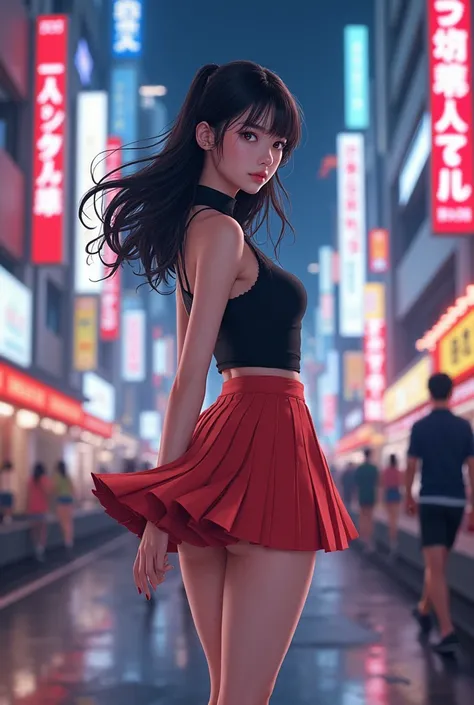 Japanese girl in mini skirt 