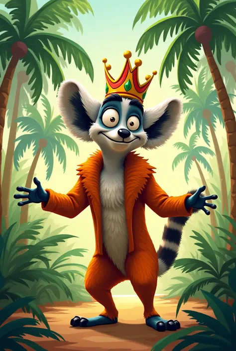 King julian, palm background