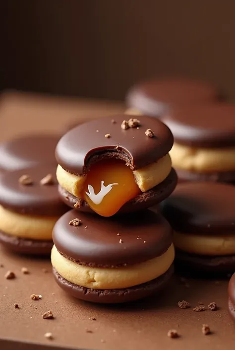 Argentinian Alfajores of Dulce de Leche bathed in chocolate