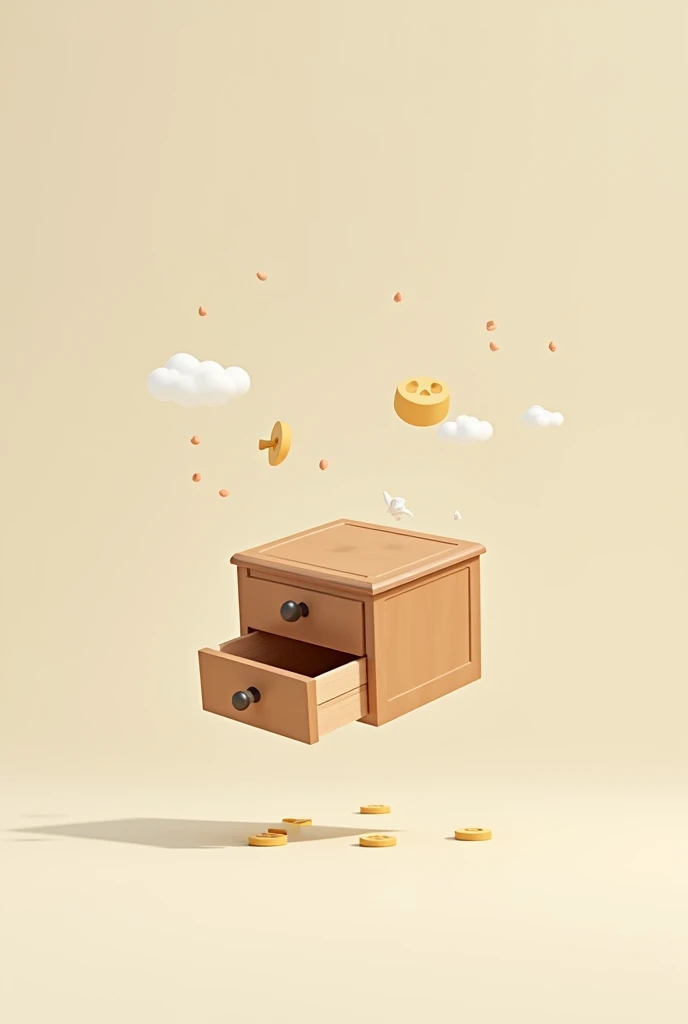 Animated image of a drawer falling softly