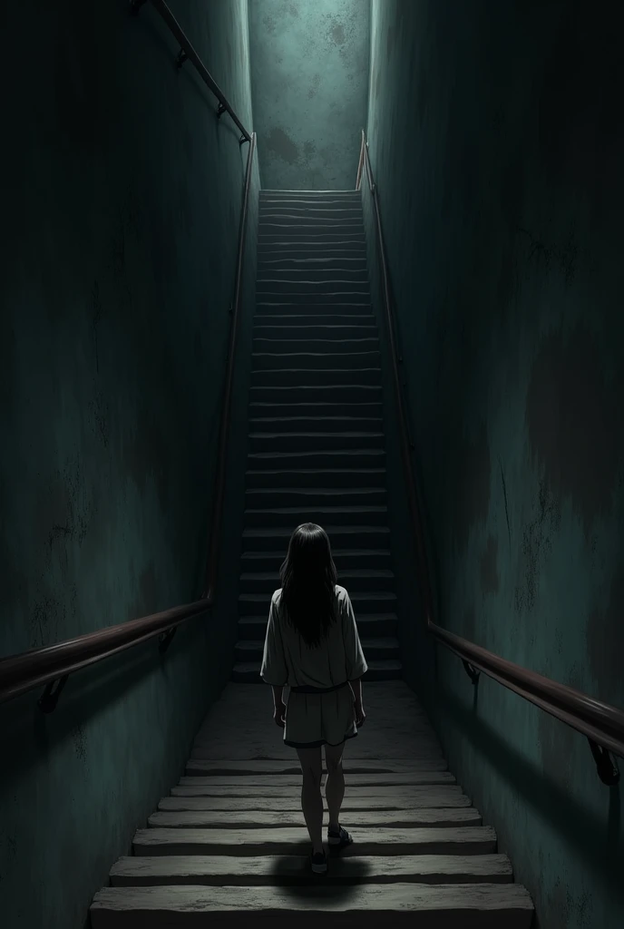 .

" I dont know ...  That doesnt seem right ",  said Lúcia , hesitant,  looking down the stairs that seemed to lead to an abyss of darkness .