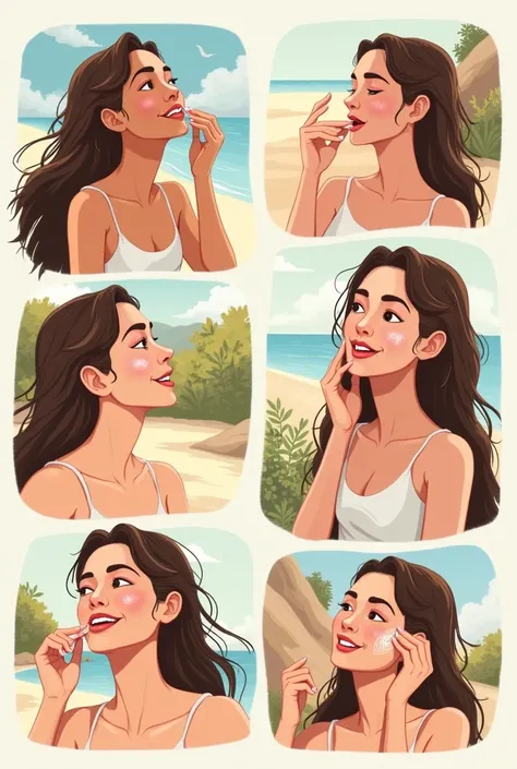 Storyboard The use of sunscreen blush is soft and easy to apply, does not last all day, suitable for all skin colors.