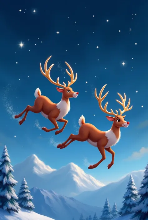 Flying reindeer, Disney style


