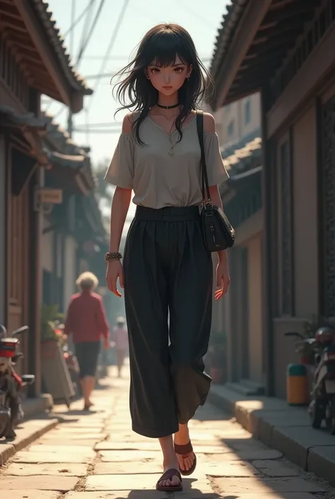 ((RAW Photo), masterpiece, best quality, (Extremely detailed 8k unity CG wallpaper), (best illustration), (best shadow), Realistic lighting,  ((30 years old)), girl in sharee, black hair, accessories, walking gently, (((Photographic Perspective of him)))