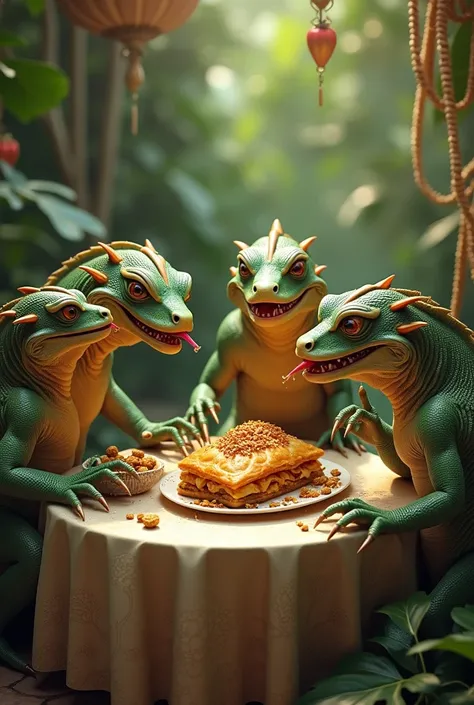 make lizard people eat baklava