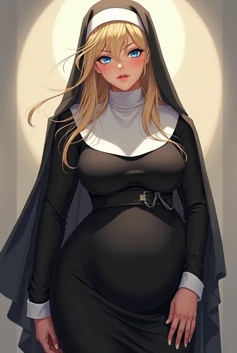 Anime nun ecchi blue eyed thicc blonde