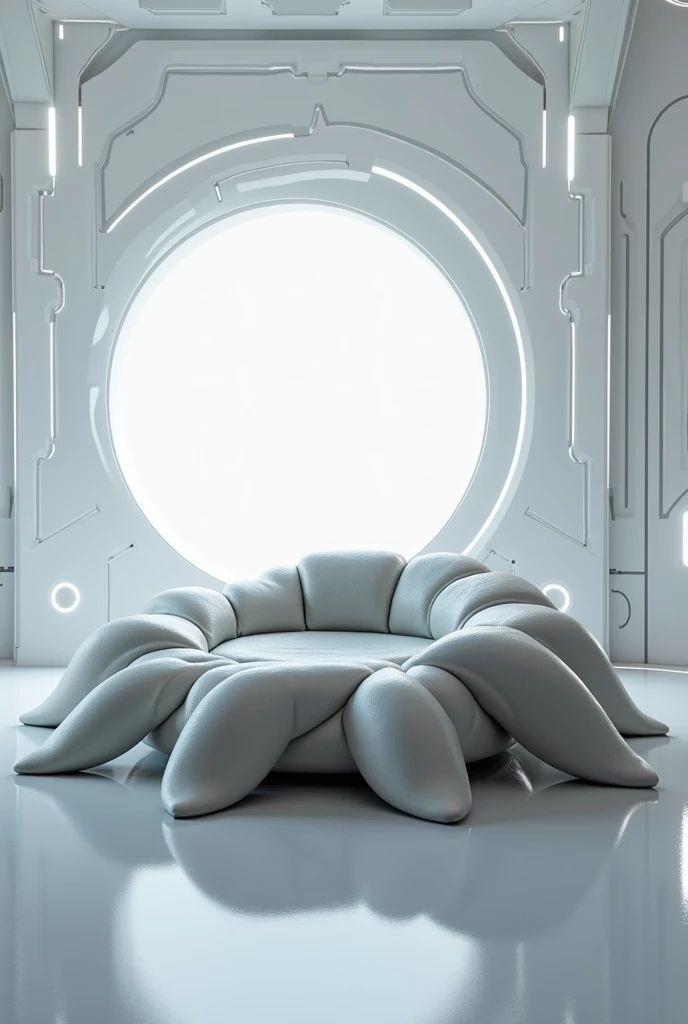 sofa in the shape of an octoid 