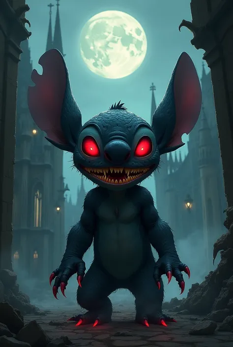 Stitch als Gothic 