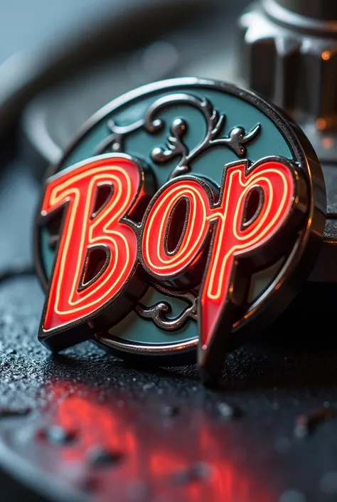 Cool retro pin with the name BOP cool 