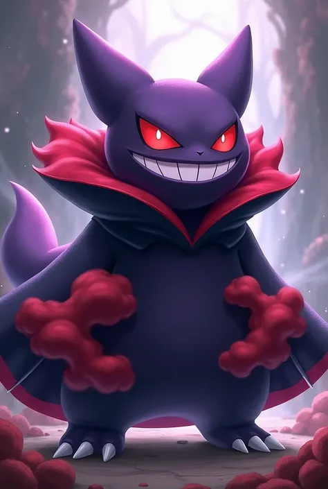 Friendly Gengar from Pokémon with a akatski coat