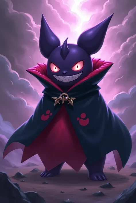 Friendly Gengar from Pokémon with a akatski coat