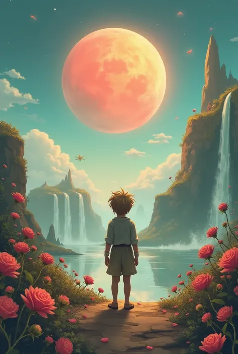 And after a long wait, the little prince managed to reach the planet where the rose was located.