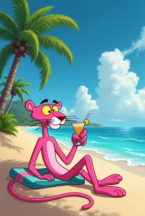 PINK PANTHER ON THE BEACH