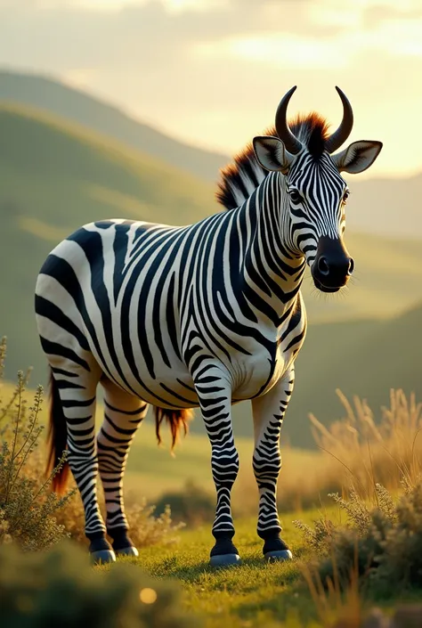 Fusion of a zebra with a cow