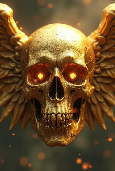 A golden winged skull and add something to it to make it look unique